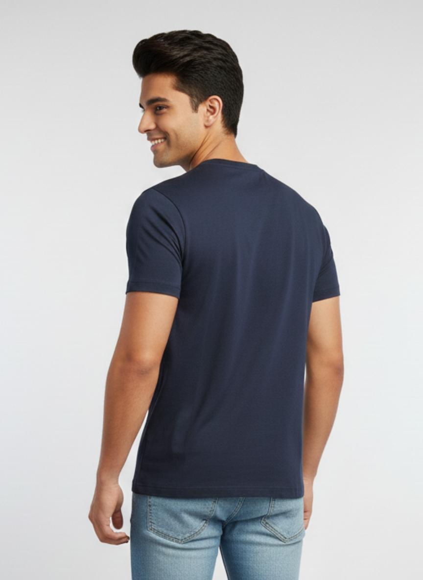 Hackett x Aston Martin Racing Men’s Navy Logo Print Premium Cotton T-Shirt