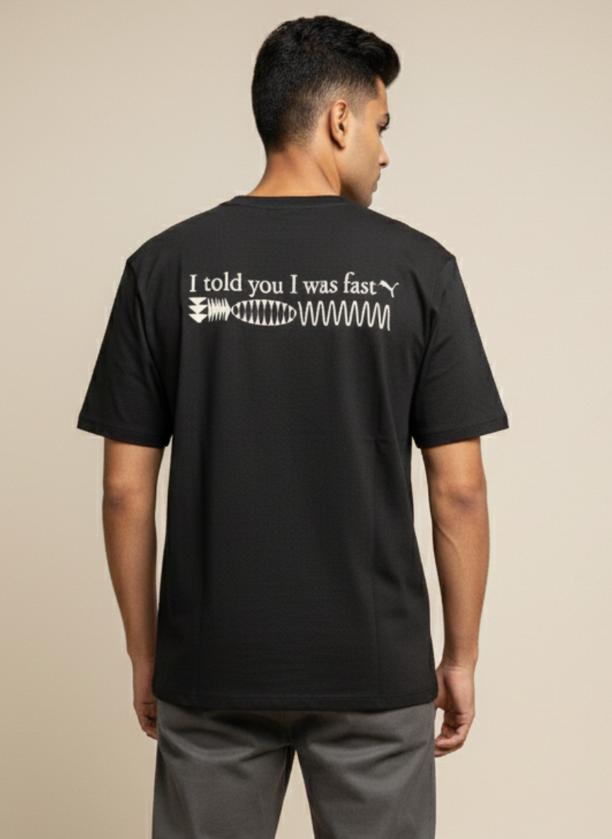 Puma Men's Graphics Fast Drop Shoulder T-shirt (Black)