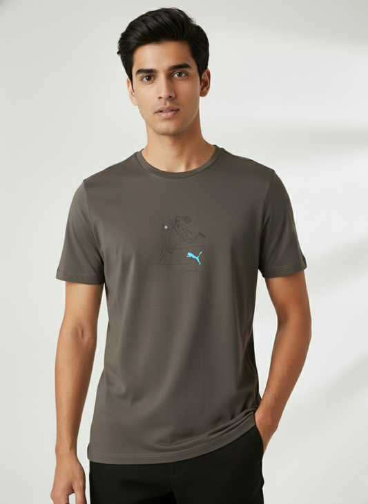 Puma Team Graphic Men's T-Shirt (Mineral Grey)