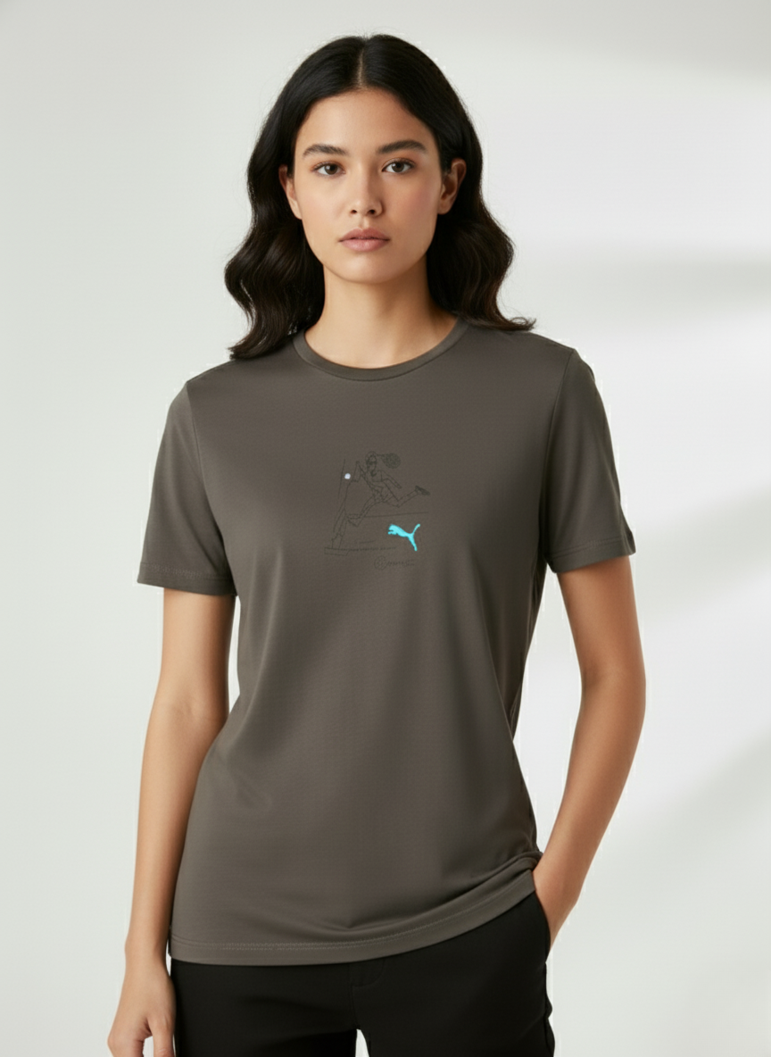 Puma Team Graphic Men's T-Shirt (Mineral Grey)