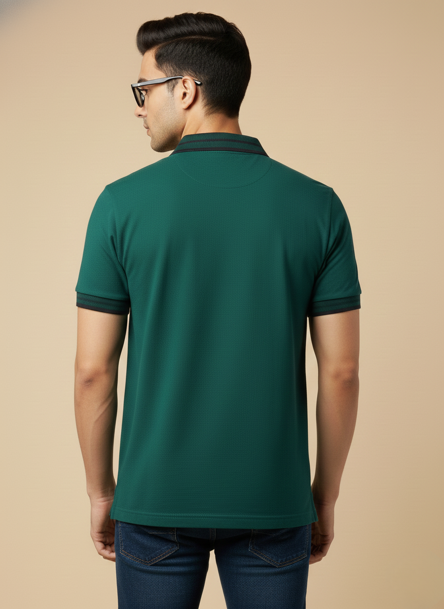 U.S. Polo Assn. Men’s Dark Green Solid Polo T-Shirt