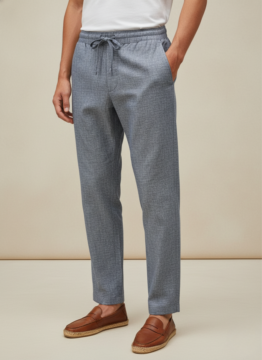 Zara Men's Linen Pants (Grey)