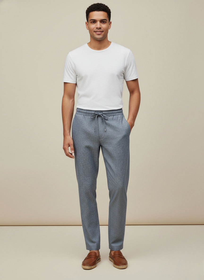 Zara Men's Linen Pants (Grey)