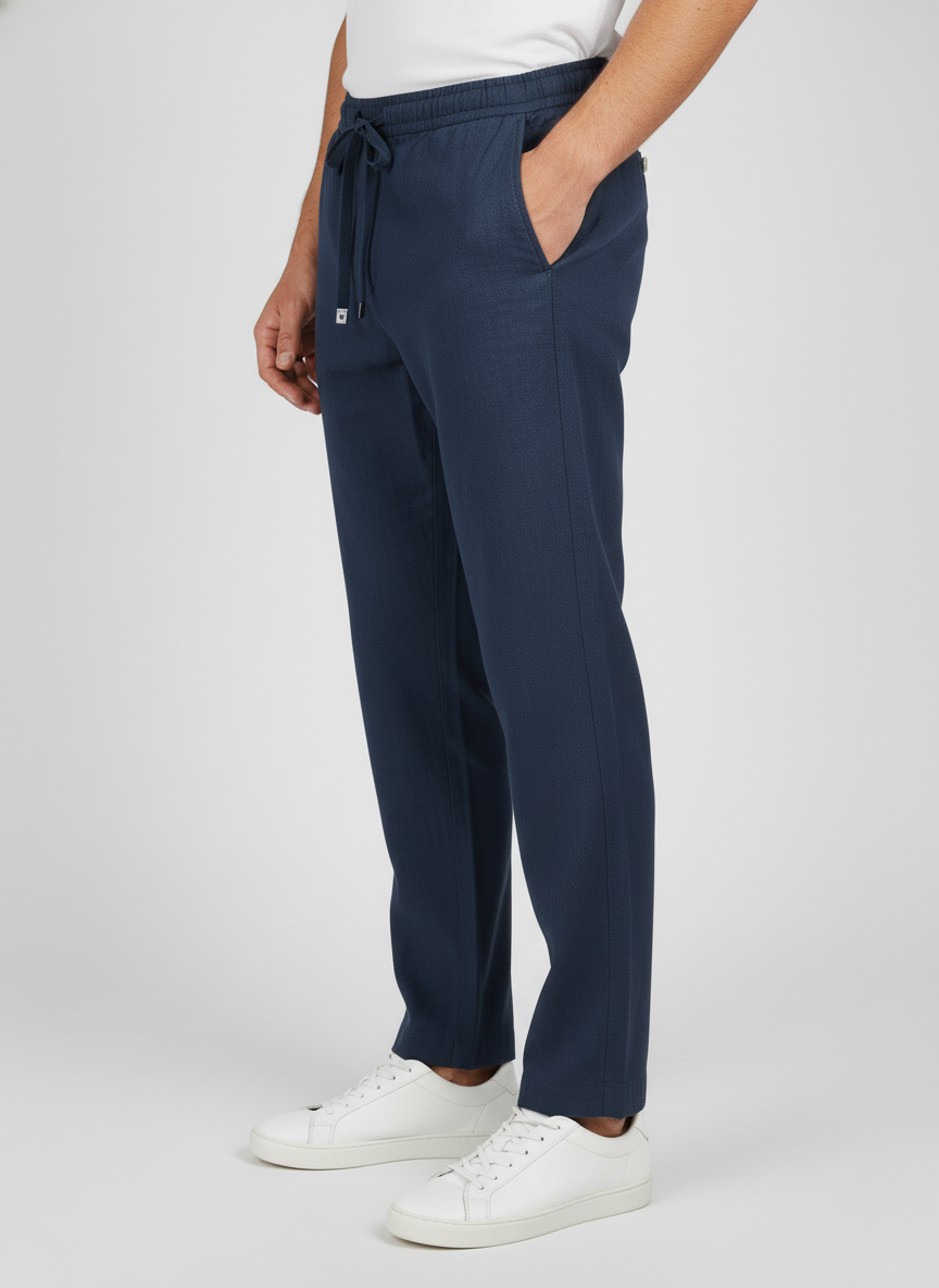 Zara Men's Linen Pants (Navy)