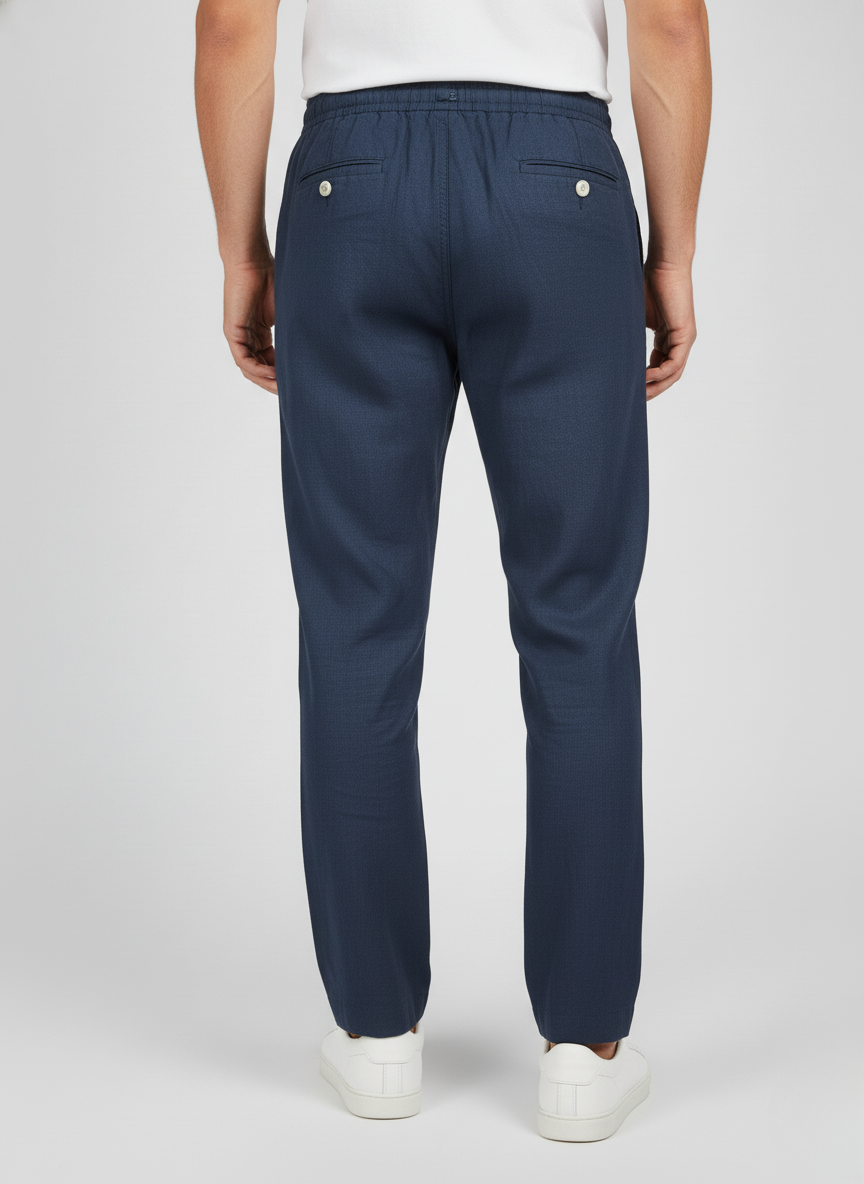 Zara Men's Linen Pants (Navy)