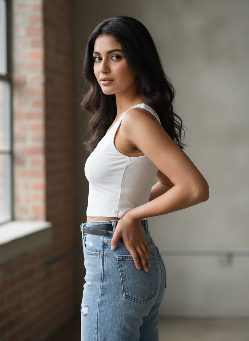 Levi’s Women’s White Ribbed Square-Neck Corset Crop Top