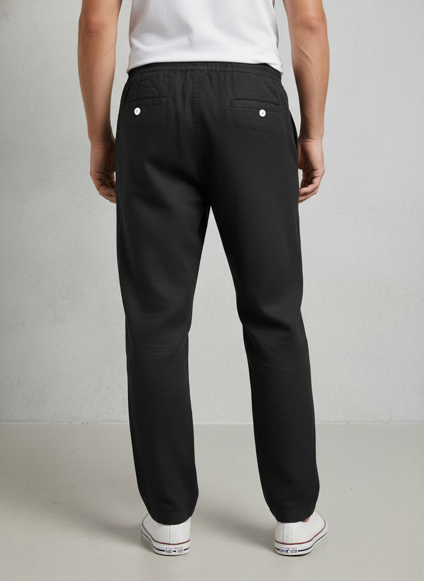 Zara Men's Linen Pants (Black)