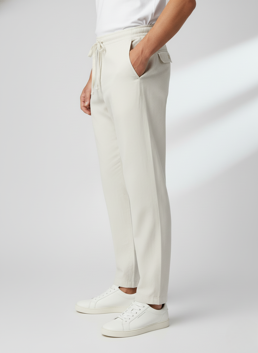 Zara Men's Linen Pants (White)