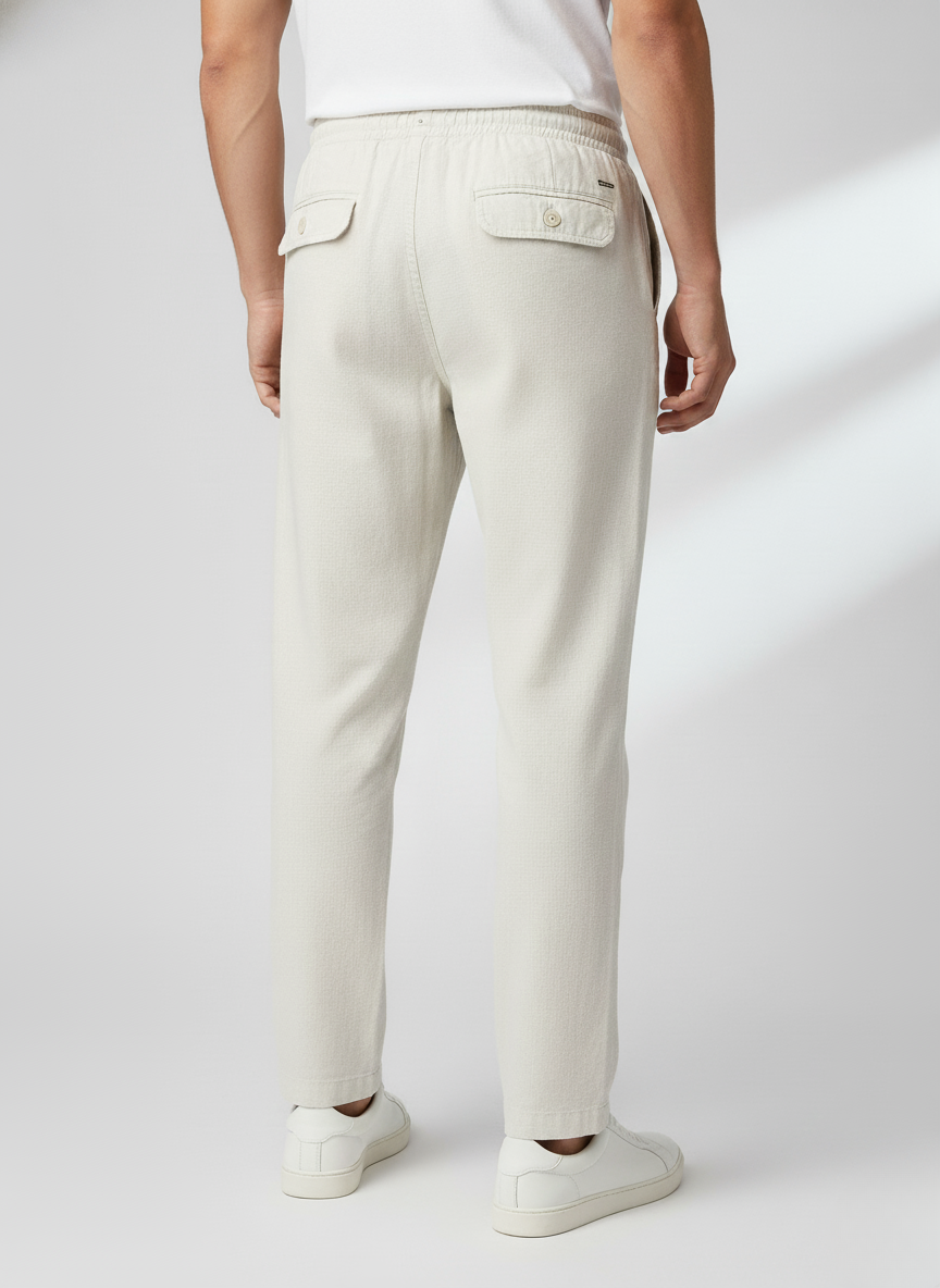 Zara Men's Linen Pants (White)