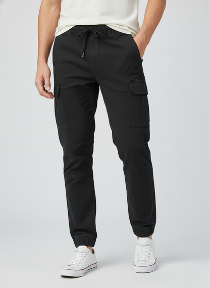 Mountain Warehouse Men's Country to Coast Organic Cotton Cargo Pants (Black)