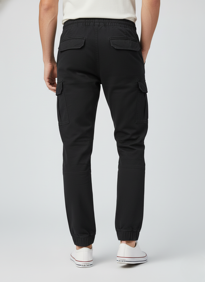 Mountain Warehouse Men's Country to Coast Organic Cotton Cargo Pants (Black)
