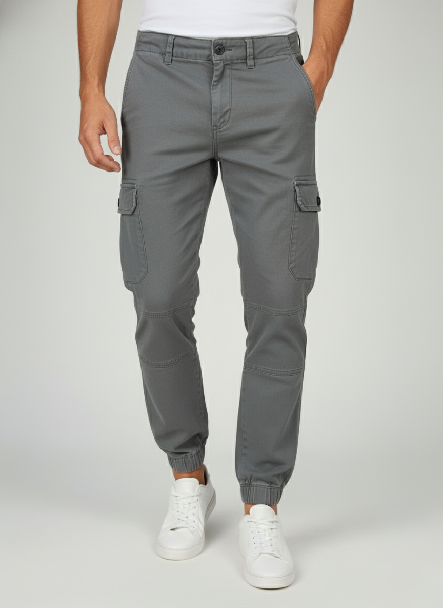 Celio Men's Cargo Pants Jogger Fit (GREY)
