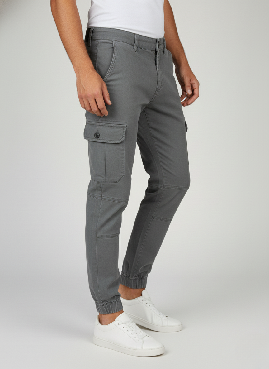 Celio Men's Cargo Pants Jogger Fit (GREY)