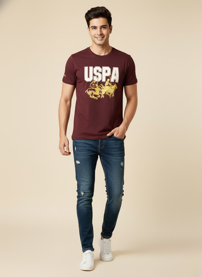 U.S. Polo Assn. Men’s Maroon USPA Graphic Cotton T-Shirt