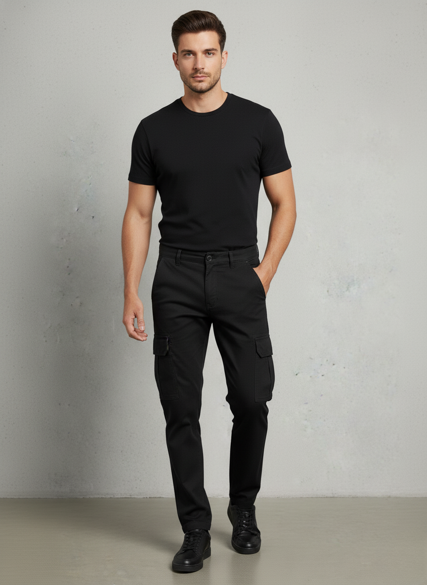 Max Urban Men's Cargo Pants (BLACK)