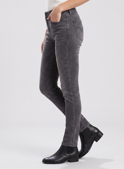 Levi's 710 Super Skinny Mid-Rise Women Jeans in Fade Grey