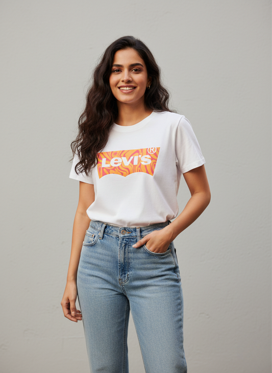 Levi’s Women’s Graphic Batwing Tee (White)