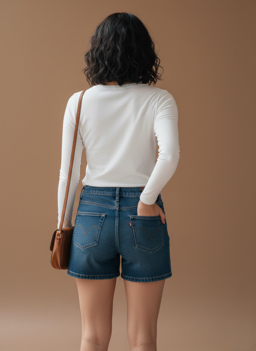 Levi’s Women’s White Slim Fit Long Sleeve Logo T-Shirt | Classic Minimal Style
