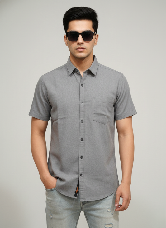 Kutur Men's Grey Cotton Casual Shirt – Premium Westside Manufacturer
