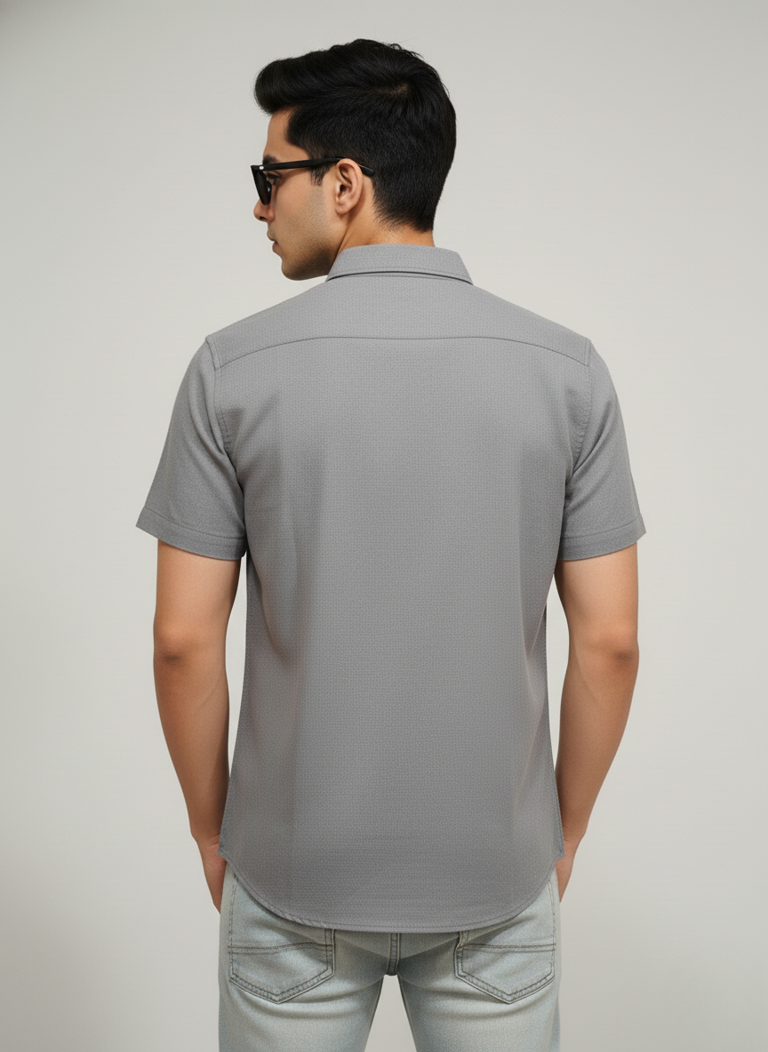 Kutur Men's Grey Cotton Casual Shirt – Premium Westside Manufacturer