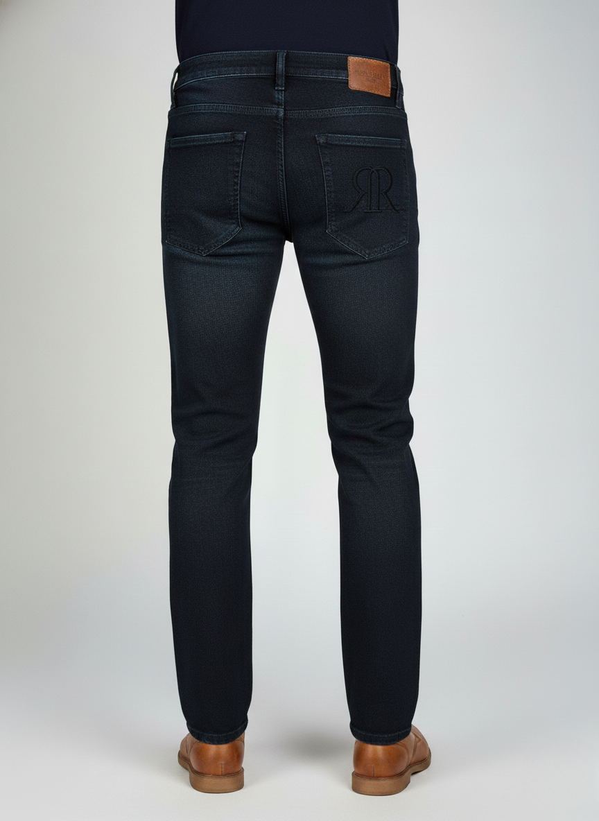Rare Rabbit Men’s Luxury Jeans (Navy Blue)