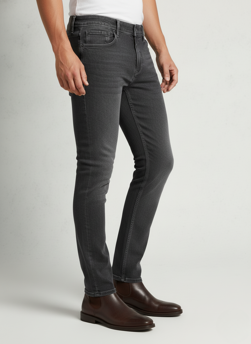 Pepe Jeans London Men's Charcoal Grey Slim Fit Denim