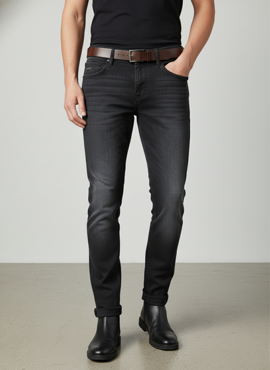 Pepe Jeans London Men's Faded Black Slim Fit Denim