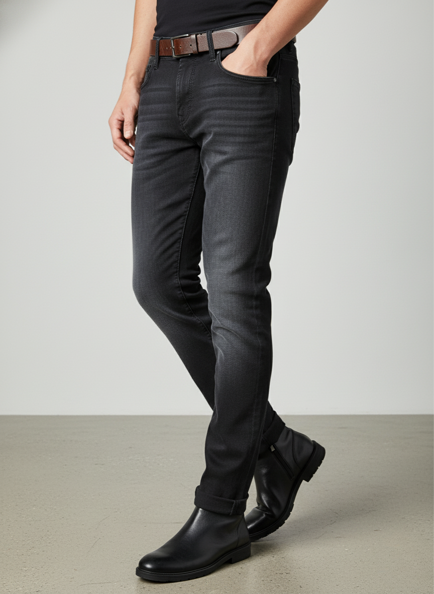 Pepe Jeans London Men's Faded Black Slim Fit Denim