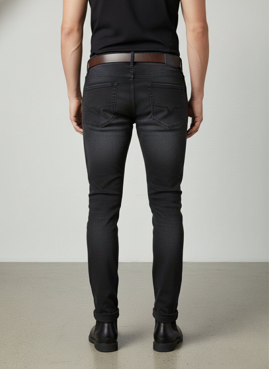 Pepe Jeans London Men's Faded Black Slim Fit Denim