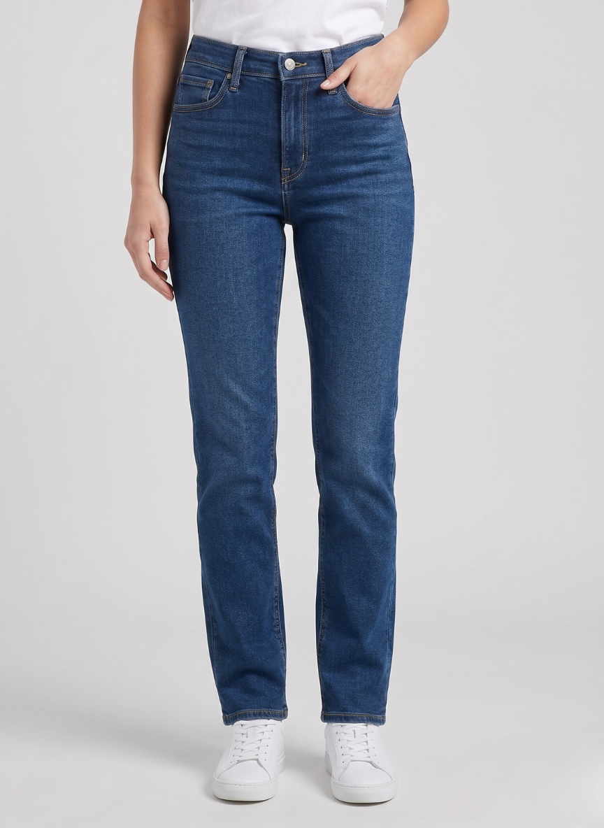 Levi's 724 High-Rise Slim Straight Jeans - Women's Blue Denim (NWT)