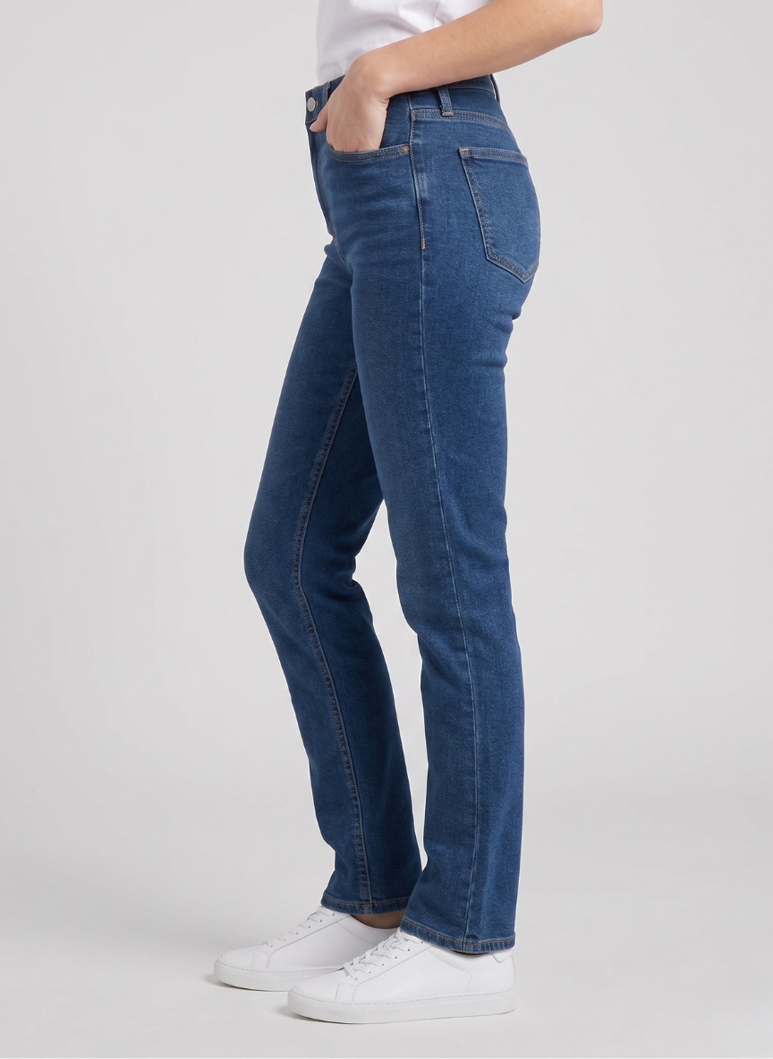 Levi's 724 High-Rise Slim Straight Jeans - Women's Blue Denim (NWT)