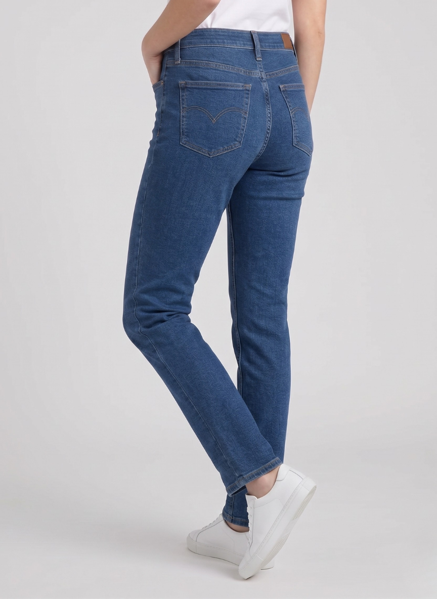 Levi's 724 High-Rise Slim Straight Jeans - Women's Blue Denim (NWT)