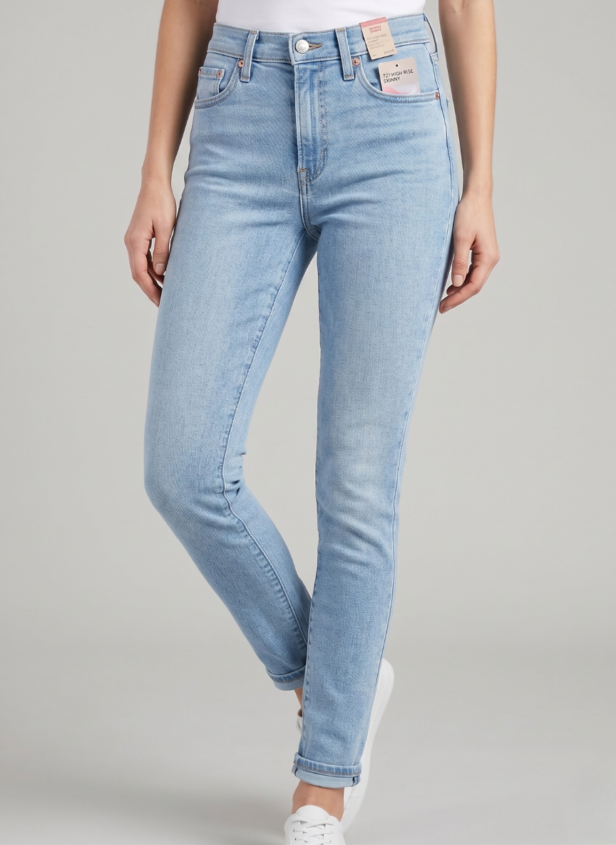 Levi's 721 High-Rise Skinny Jeans - Women's Light Wash Stretch Denim (NWT)