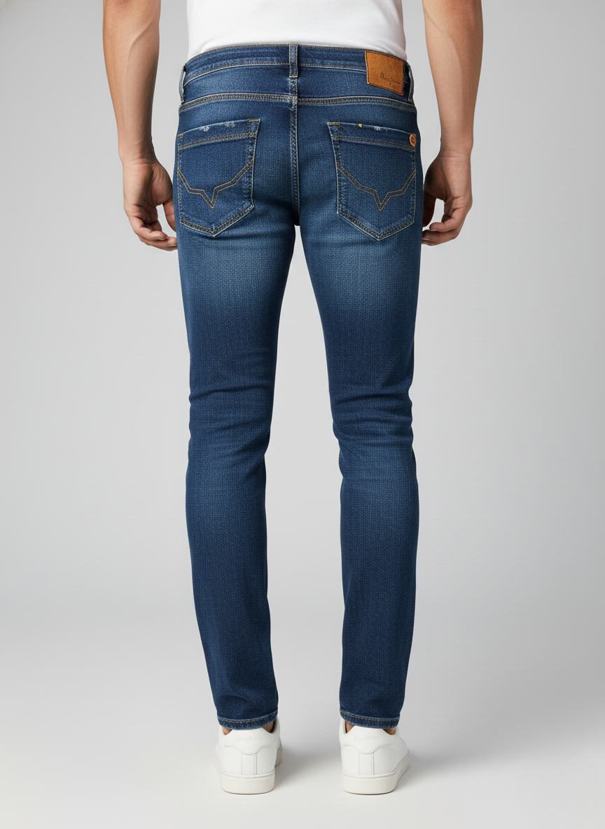 Pepe Jeans London Men's Washed Indigo Vapour Slim Fit Denim