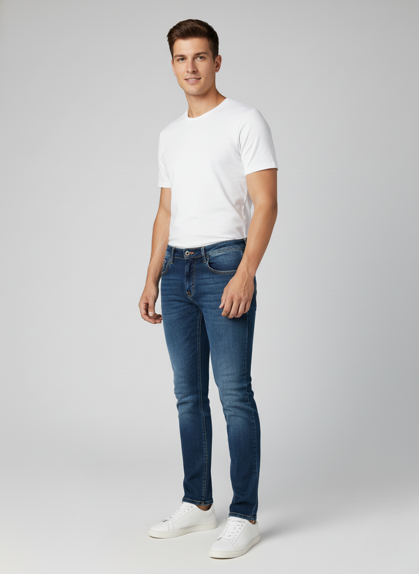 Pepe Jeans London Men's Washed Indigo Vapour Slim Fit Denim