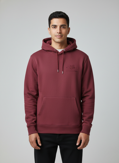 GANT Men’s Maroon Zip-Up Hooded Sweatshirt