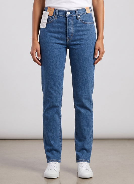 Levi's Women's 711 Skinny Jeans - Medium Wash Blue Stretch Denim