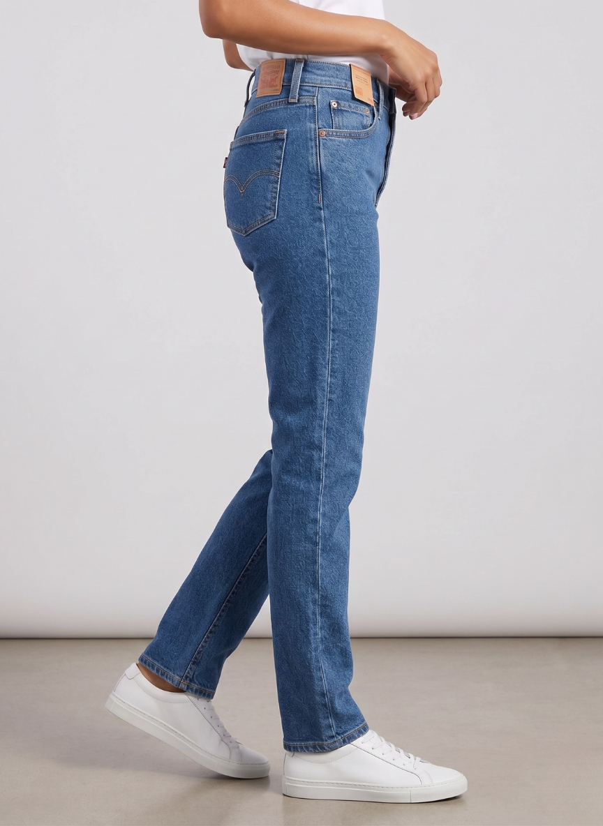 Levi's Women's 711 Skinny Jeans - Medium Wash Blue Stretch Denim