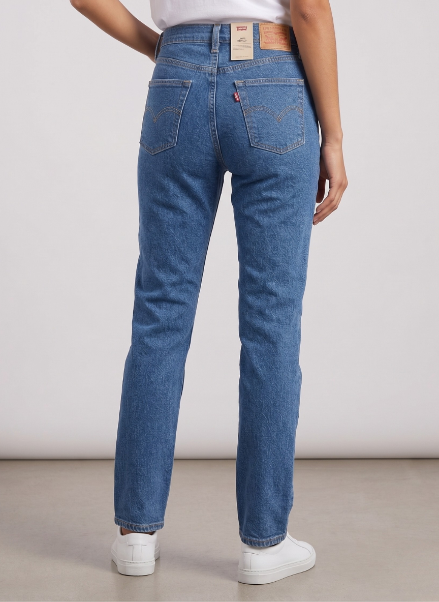 Levi's Women's 711 Skinny Jeans - Medium Wash Blue Stretch Denim