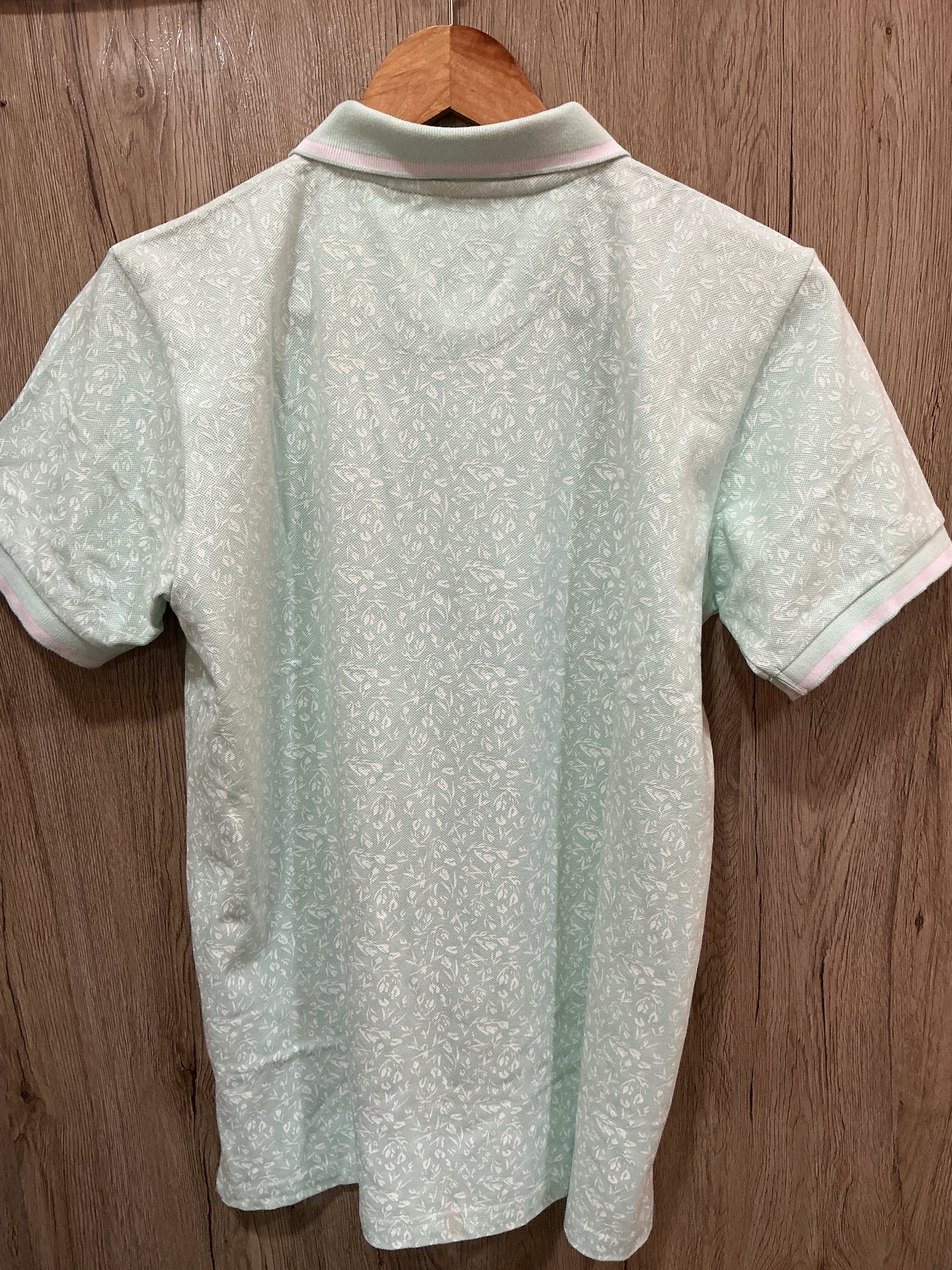 U.S. Polo Assn. Men’s Mint Green All-Over Print Polo T-Shirt | Premium Cotton Casual Fit
