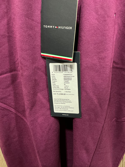Tommy Hilfiger Men’s Heritage Plum Solid Polo T-Shirt