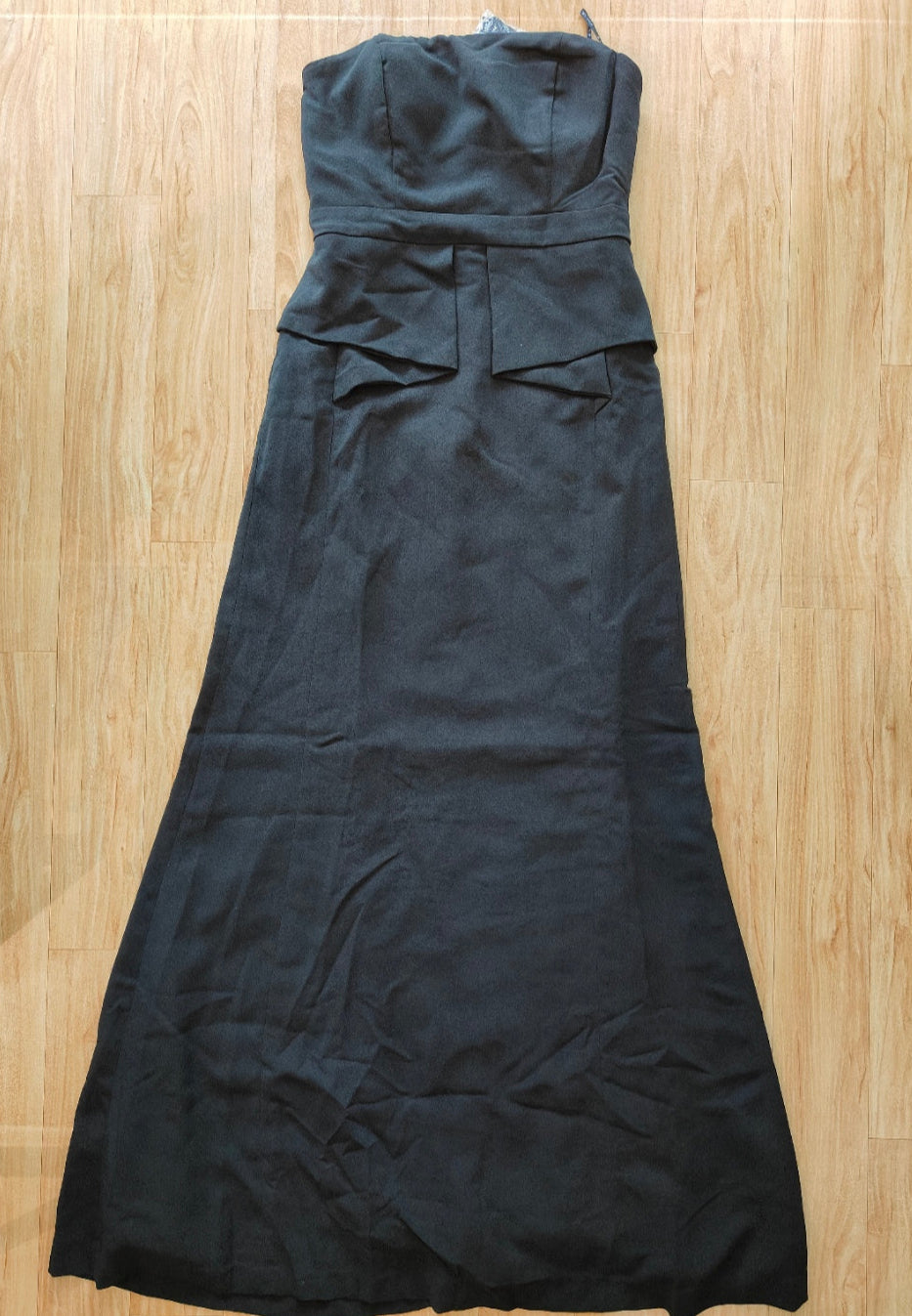 Women Black Strapless Long Dress By label by Ritu Kumar