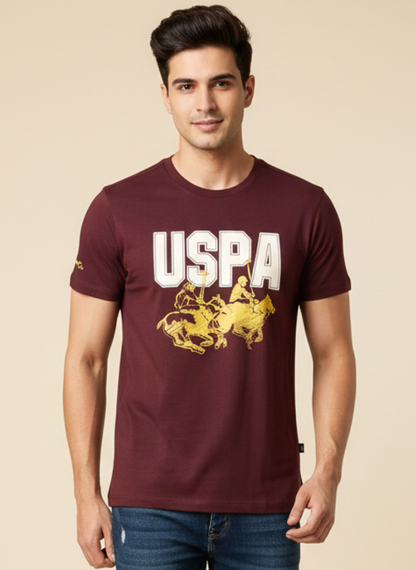 U.S. Polo Assn. Men’s Maroon USPA Graphic Cotton T-Shirt