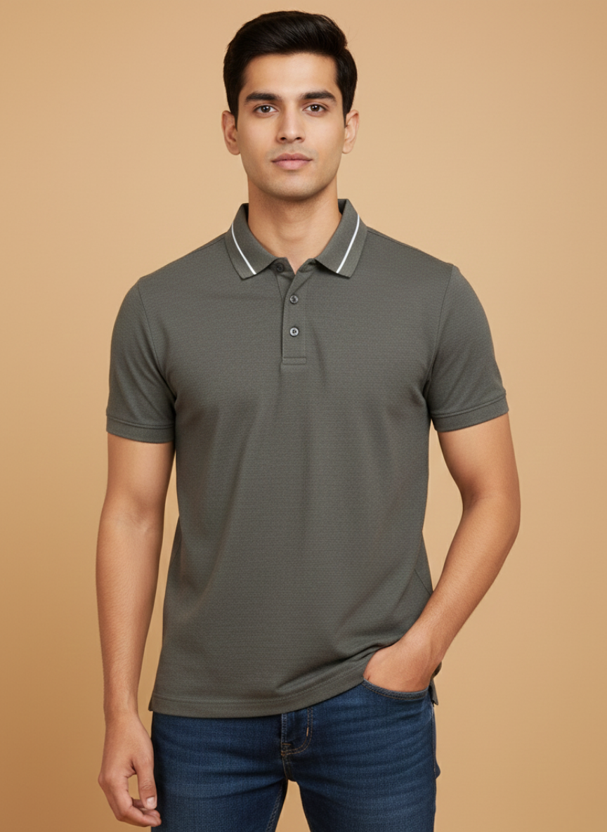 Armani Exchange Classic Olive Polo T-Shirt