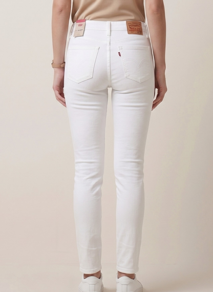Levi's 711 Women's White Skinny Fit Mid Rise Jeans