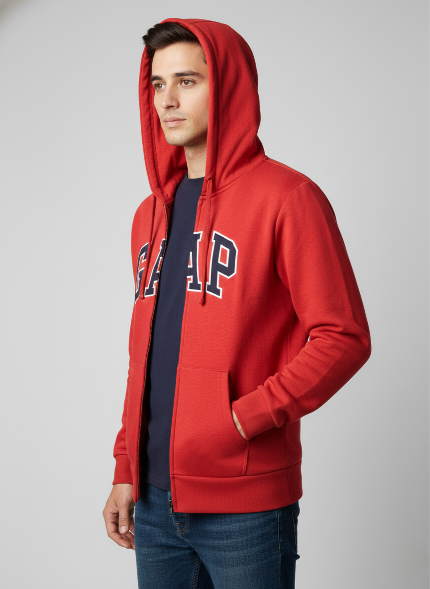 GAP Red Zip-Up Hoodie
