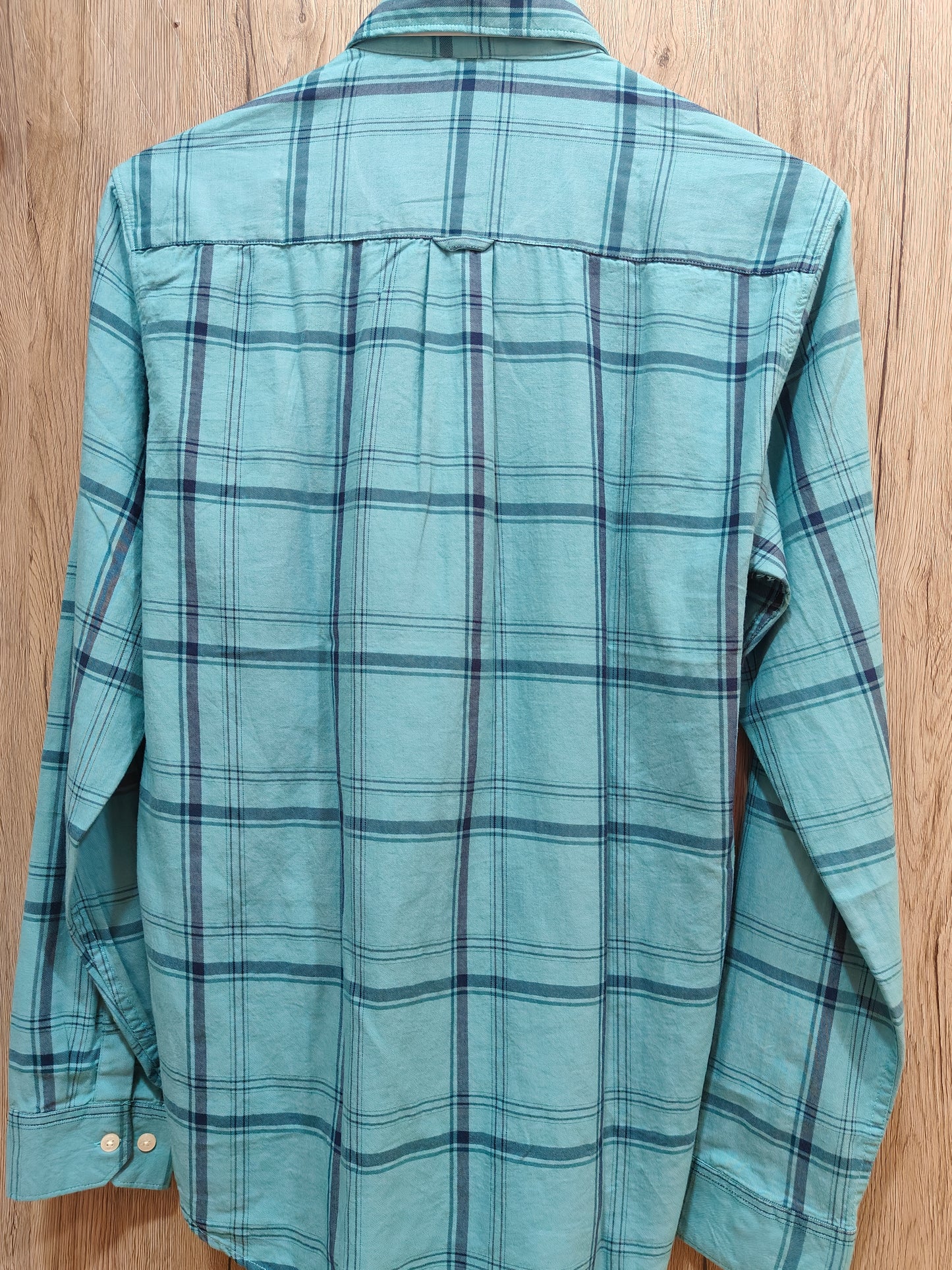 U.S. Polo Assn. Men's Checkered Tailored Fit Casual Shirt for (Teal Blue)