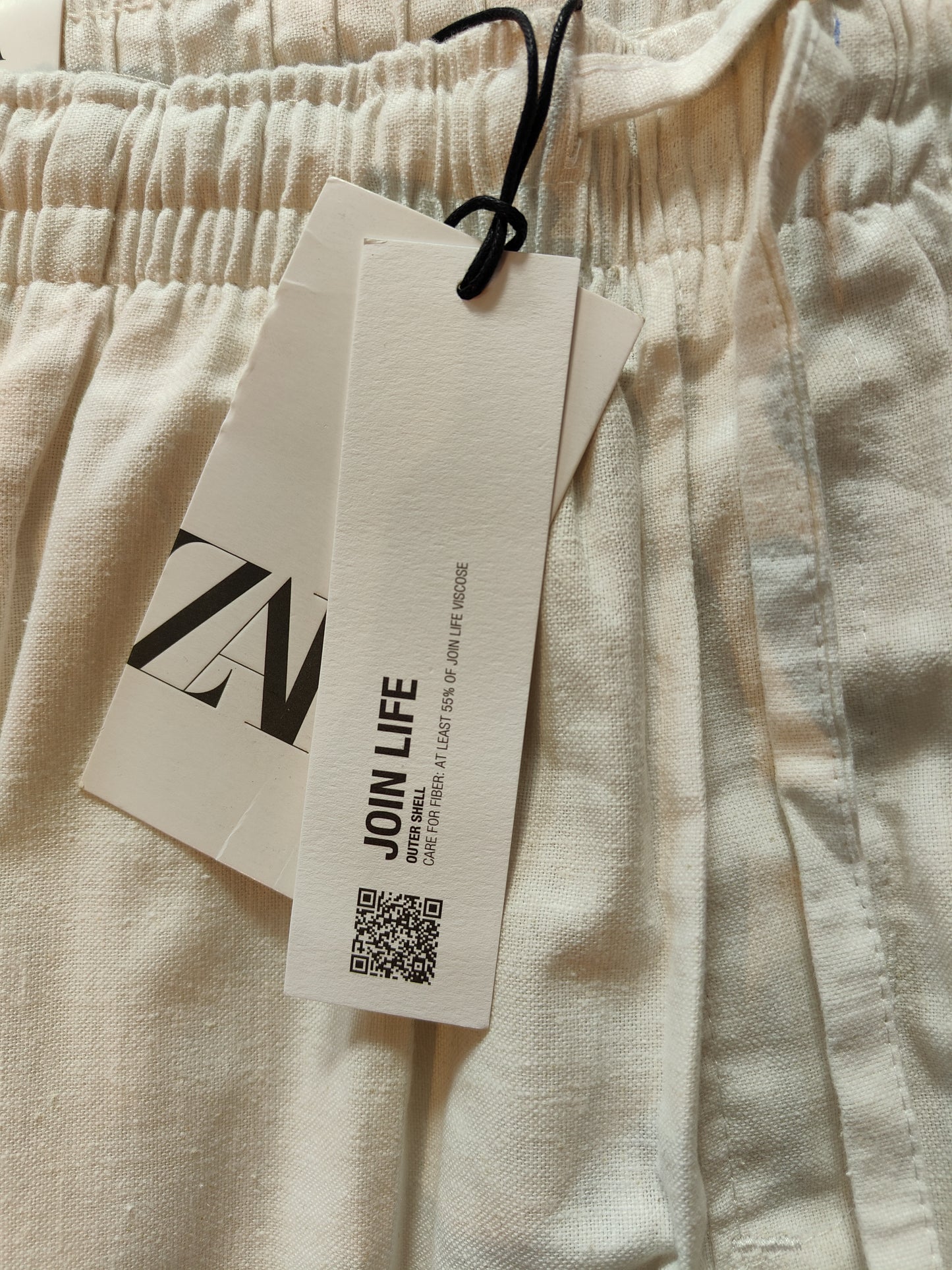 Zara Men's Linen Pants (White)