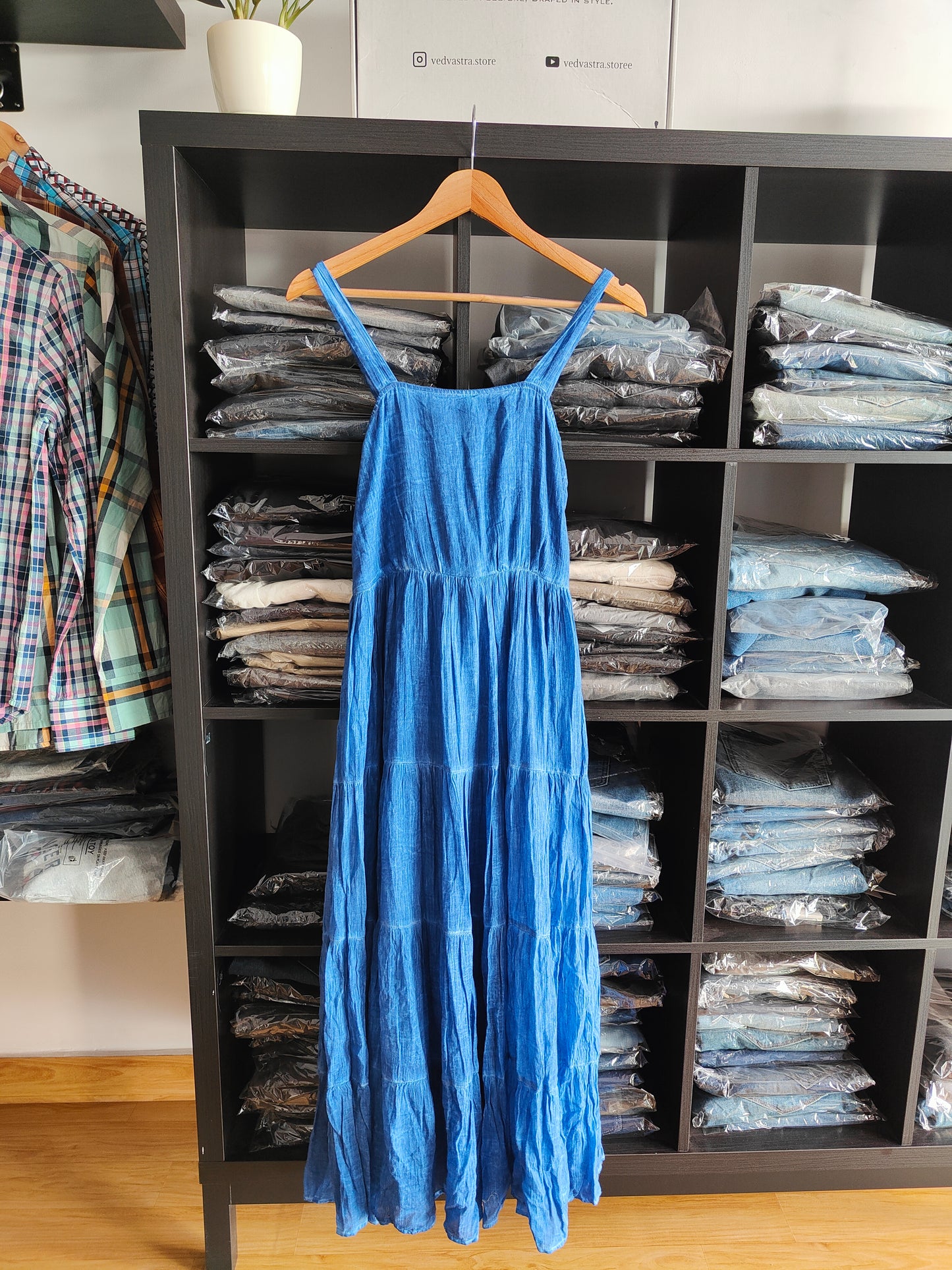 Label by Ritu Kumar Crinkled Cotton Long Dress