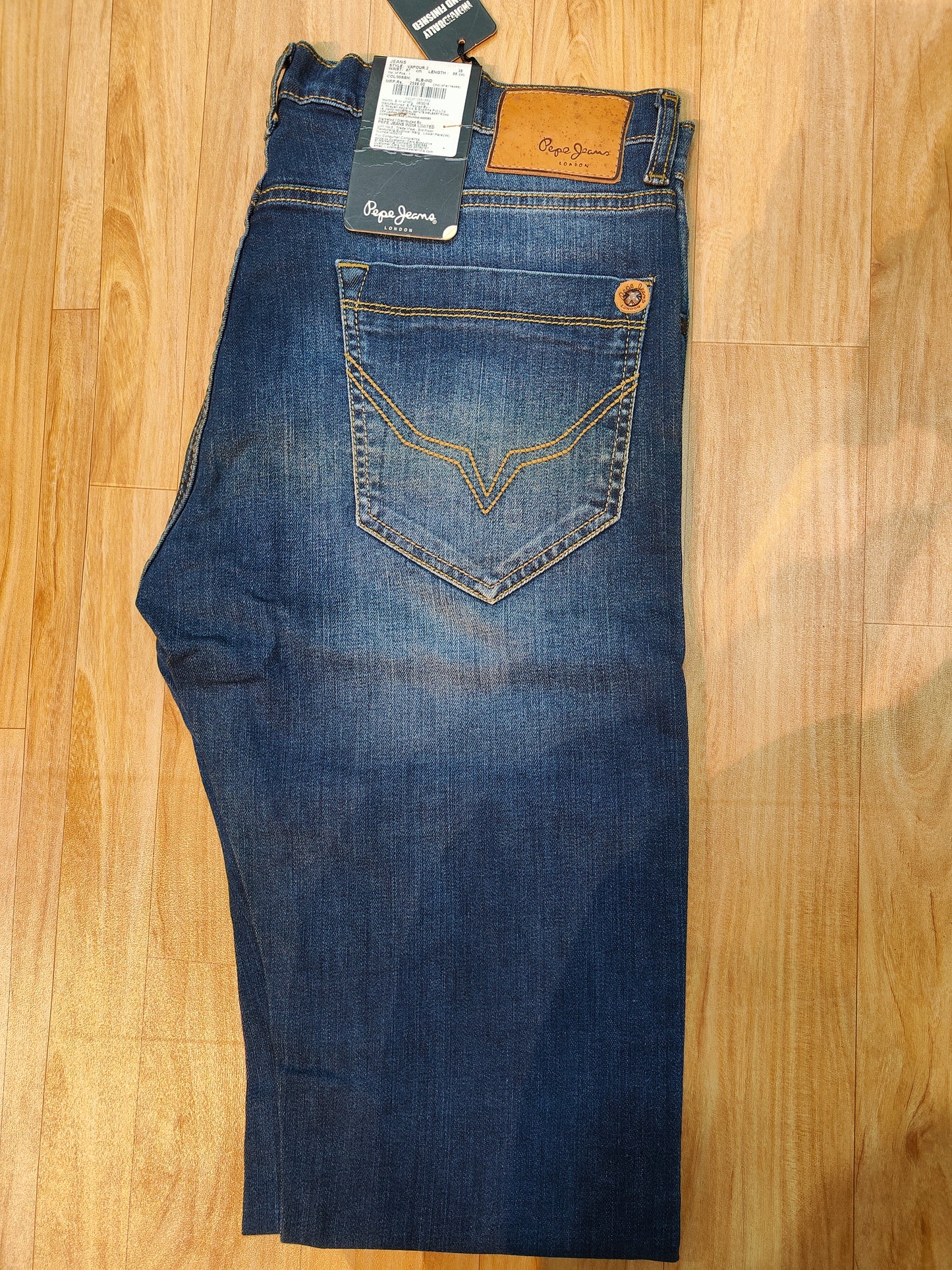 Pepe Jeans London Men's Washed Indigo Vapour Slim Fit Denim